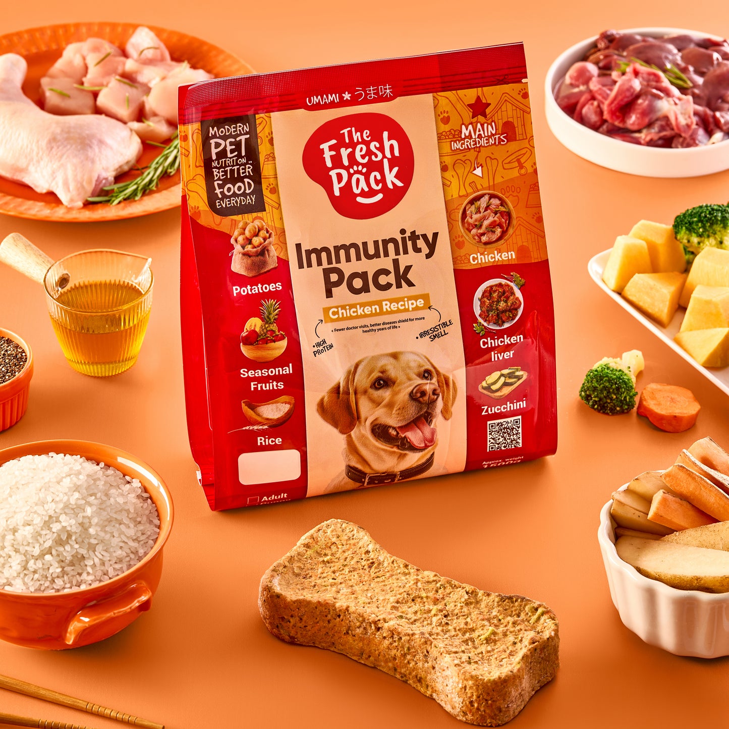 Immunity Pack For Dogs - Best Fresh and Healthy Food for Dogs - 1500 Grams UMAMI