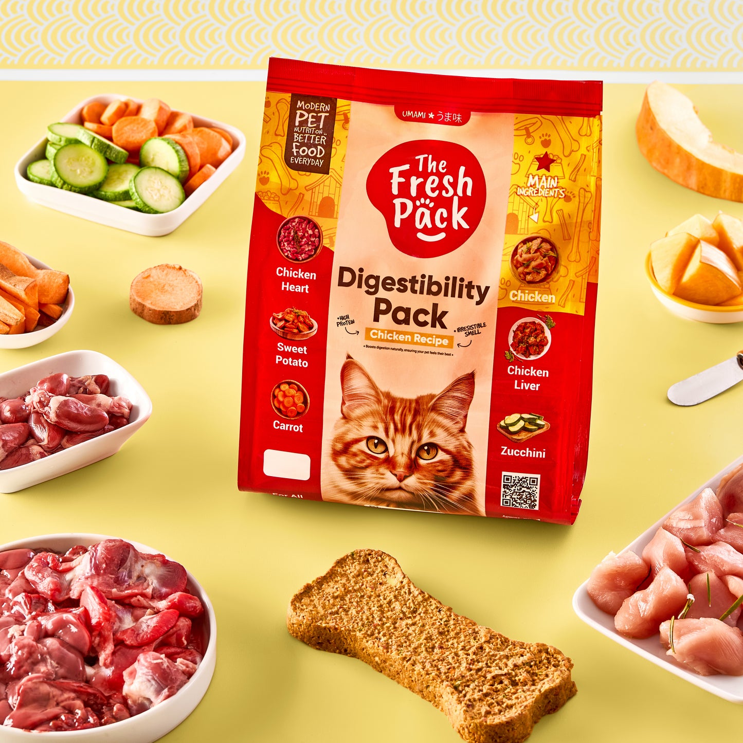 Digestibility UMAMI Pack for cats - With Chicken - Best Fresh and Healthy Food for Cats