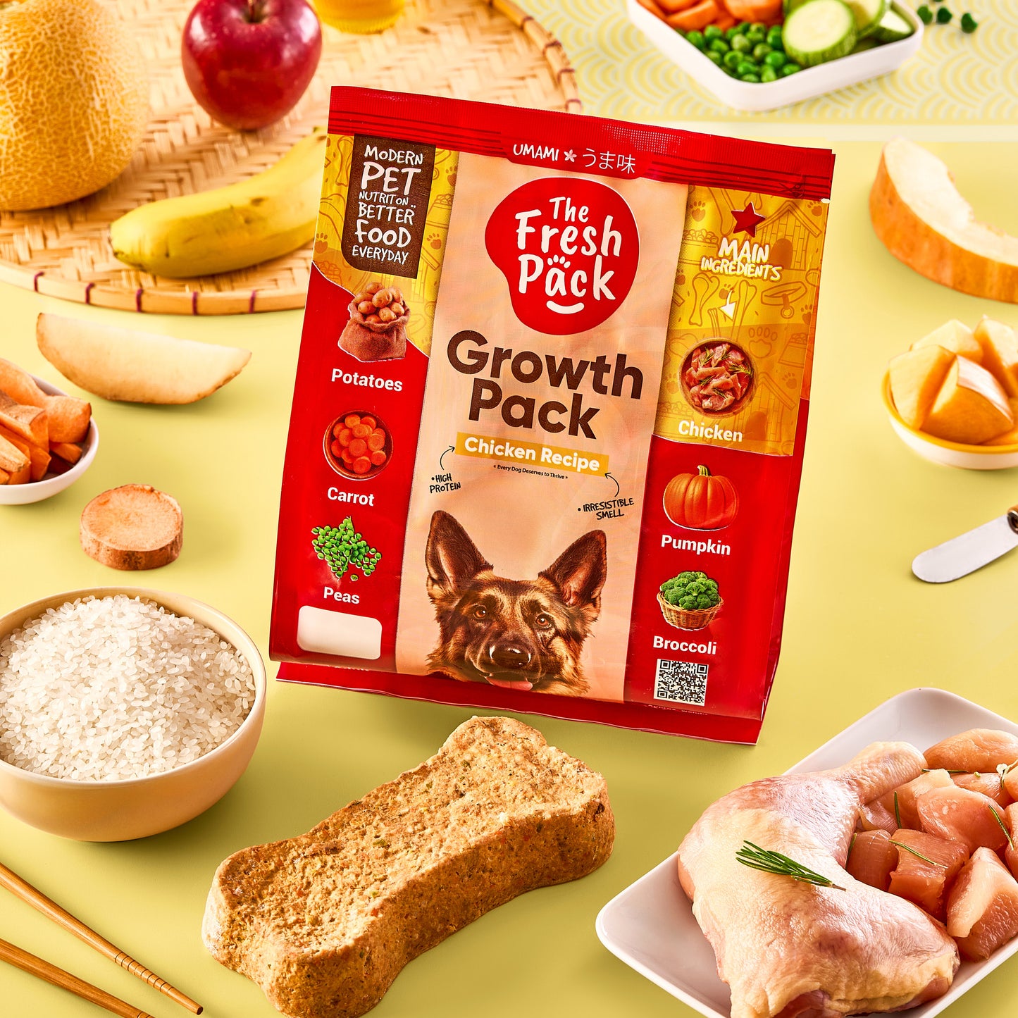 Growth Pack For Dogs - Best Fresh and Healthy Food for Dogs - 1500 Grams UMAMI