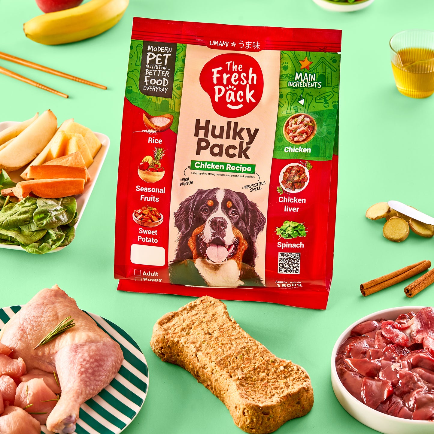 Hulky Pack For Dogs - Best Fresh and Healthy Food for Dogs - 1500g UMAMI