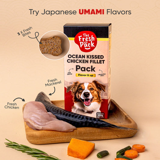 Ocean Kissed Chicken Fillet For Dogs - "UMAMI" 450 Grams - Best Fresh and Healthy Food for dogs