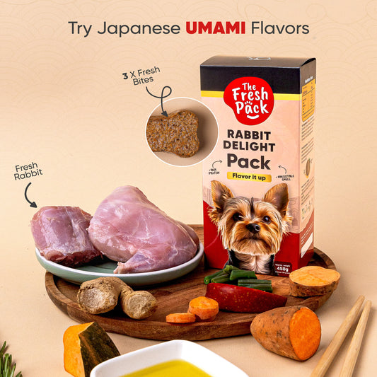 Rabbit Delight For Dogs - "UMAMI" 450 Grams - Best Fresh and Healthy Food for dogs